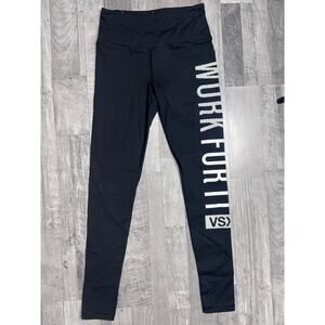 Victoria’s Secret VSX Sport Leggings Women XS Black Graphic Logo High Waist